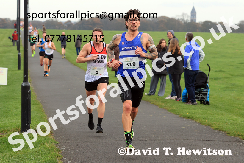 Mens and Womens 2025 Heaton Memorial 10k Road Race, Newcastle Town Moor, Sunday, November 9th. Photo: David T. Hewitson/Sports for All Pics